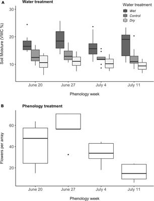 Experimental Test of the Combined Effects of Water Availability and Flowering Time on Pollinator Visitation and Seed Set